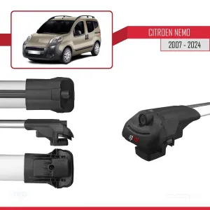 Citroen Nemo 2008 ve Sonrası ile uyumlu ACE-1 Ara Atkı Tavan Barı GRİ 4 ADET BAR - Görsel 5