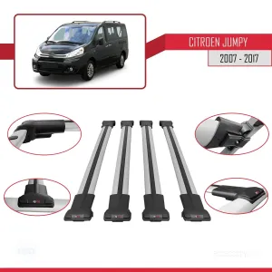 Citroen Jumpy 2007-2017 Arası ile uyumlu FLY Model Ara Atkı Tavan Barı GRİ 4 ADET BAR thumb 5