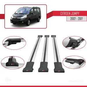 Citroen Jumpy 2007-2017 Arası ile uyumlu FLY Model Ara Atkı Tavan Barı GRİ 3 ADET BAR thumb 5