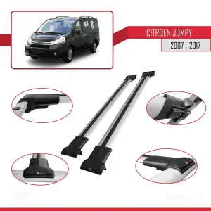 Citroen Jumpy 2007-2017 Arası ile uyumlu FLY Model Ara Atkı Tavan Barı GRİ - Görsel 5