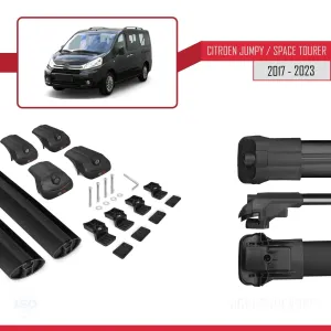 Citroen Jumpy 2007-2017 Arası ile uyumlu ACE-1 Ara Atkı Tavan Barı SİYAH - Görsel 5