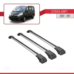 Citroen Jumpy 2007-2017 Arası ile uyumlu ACE-1 Ara Atkı Tavan Barı GRİ 3 ADET BAR - Görsel 3