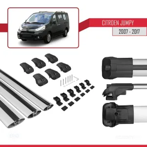 Citroen Jumpy 2007-2017 Arası ile uyumlu ACE-1 Ara Atkı Tavan Barı GRİ 3 ADET BAR - Görsel 5
