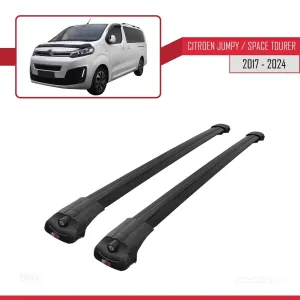 Citroen Jumpy - Space Tourer 2017 ve Sonrası ile uyumlu ACE-1 Ara Atkı Tavan Barı SİYAH - Görsel 3