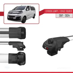 Citroen Jumpy - Space Tourer 2017 ve Sonrası ile uyumlu ACE-1 Ara Atkı Tavan Barı GRİ 4 ADET BAR - Görsel 5