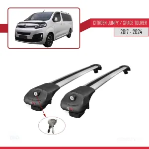 Citroen Jumpy - Space Tourer 2017 ve Sonrası ile uyumlu ACE-1 Ara Atkı Tavan Barı GRİ - Görsel 4