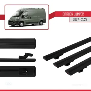 Citroen Jumper 2007 ve Sonrası ile uyumlu Basic Model Ara Atkı Tavan Barı SİYAH 3 ADET - Görsel 5