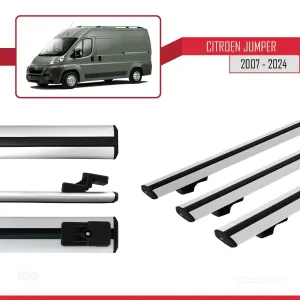 Citroen Jumper 2007 ve Sonrası ile uyumlu Basic Model Ara Atkı Tavan Barı GRİ 3 ADET - Görsel 5