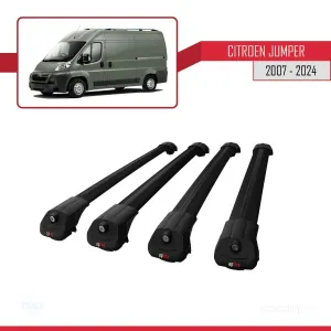 Citroen Jumper 2007 ve Sonrası ile uyumlu ACE-1 Ara Atkı Tavan Barı SİYAH 4 ADET BAR thumb 4