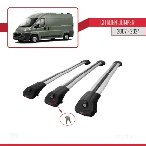 Citroen Jumper 2007 ve Sonrası ile uyumlu ACE-1 Ara Atkı Tavan Barı GRİ 3 ADET BAR thumb 4