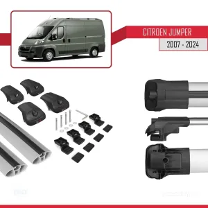 Citroen Jumper 2007 ve Sonrası ile uyumlu ACE-1 Ara Atkı Tavan Barı GRİ thumb 5
