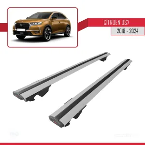 Citroen DS7 CROSSBACK 2018 ve Sonrası ile uyumlu HOOK Model Anahtar Kilitli Ara Atkı Tavan Barı GRİ thumb 4