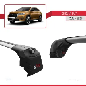 Citroen DS7 CROSSBACK 2018 ve Sonrası ile uyumlu ACE-2 Ara Atkı Tavan Barı GRİ thumb 5