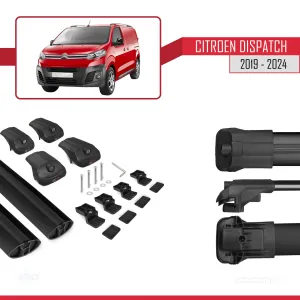 Citroen Jumpy 2019-Günümüz (K0/K0 FL) ACE-1 Ara Atkı Tavan Barı SİYAH - Görsel 5