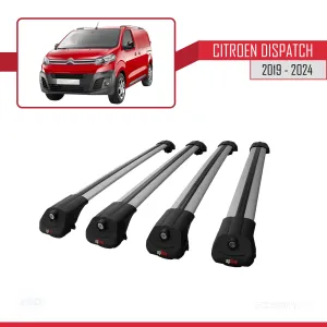 Citroen Dispatch 2019 ve Sonrası ile uyumlu ACE-1 Ara Atkı Tavan Barı GRİ 4 ADET BAR thumb 4