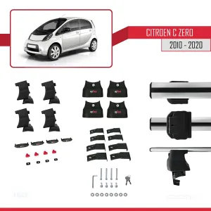 Citroen C-Zero 2010-2020 Arası ile uyumlu ACE-4 Ara Atkı Tavan Barı GRİ thumb 4