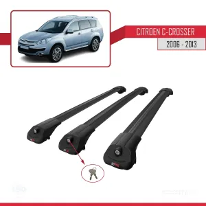 Citroen C-Crosser 2006-2013 Arası ile uyumlu ACE-1 Ara Atkı Tavan Barı SİYAH 3 ADET BAR thumb 4