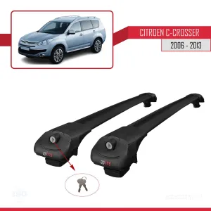 Citroen C-Crosser 2007-2012 Arası ile uyumlu ACE-1 Ara Atkı Tavan Barı SİYAH - Görsel 4