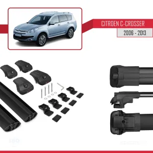 Citroen C-Crosser 2007-2012 Arası ile uyumlu ACE-1 Ara Atkı Tavan Barı SİYAH - Görsel 5