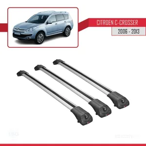 Citroen C-Crosser 2006-2013 Arası ile uyumlu ACE-1 Ara Atkı Tavan Barı GRİ 3 ADET BAR thumb 3