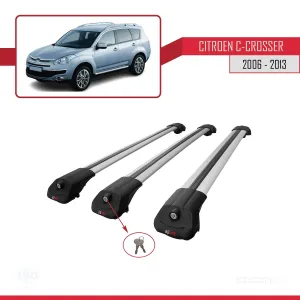 Citroen C-Crosser 2006-2013 Arası ile uyumlu ACE-1 Ara Atkı Tavan Barı GRİ 3 ADET BAR thumb 4