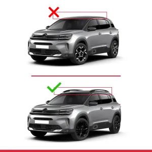 Citroen C5 Aircross 2018 ve Sonrası ile uyumlu Basic Model Ara Atkı Tavan Barı GRİ 3 ADET - Görsel 2