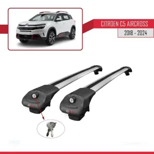 Citroen C5 Aircross 2018 ve Sonrası ile uyumlu ACE-1 Ara Atkı Tavan Barı GRİ thumb 5