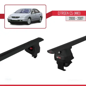 Citroen C5 (Mk1) 2000-2007 Arası ile uyumlu ACE-4 Ara Atkı Tavan Barı SİYAH - Görsel 5