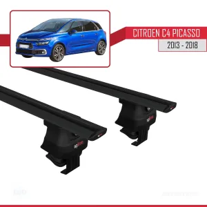Citroen C4 Picasso (MK2) 2013-2018 Arası ile uyumlu ACE-4 Ara Atkı Tavan Barı SİYAH - Görsel 4