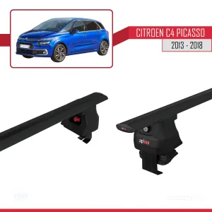 Citroen C4 Picasso (MK2) 2013-2018 Arası ile uyumlu ACE-4 Ara Atkı Tavan Barı SİYAH - Görsel 5