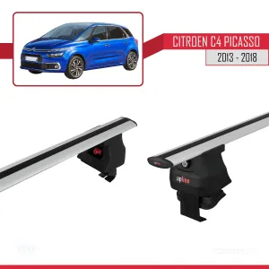 Citroen C4 Picasso (MK2) 2013-2018 Arası ile uyumlu ACE-4 Ara Atkı Tavan Barı GRİ thumb 5