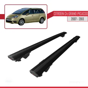 Citroen C4 Grand Picasso 2007-2013 Arası ile uyumlu HOOK Model Anahtar Kilitli Ara Atkı Tavan Barı SİYAH thumb 4