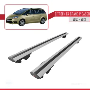 Citroen C4 Grand Picasso 2007-2013 Arası ile uyumlu HOOK Model Anahtar Kilitli Ara Atkı Tavan Barı GRİ thumb 4