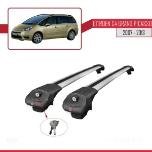 Citroen C4 Grand Picasso 2007-2013 Arası ile uyumlu ACE-1 Ara Atkı Tavan Barı GRİ thumb 4