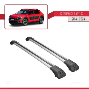 Citroen C4 Cactus 2014 ve Sonrası ile uyumlu ACE-1 Ara Atkı Tavan Barı GRİ - Görsel 3