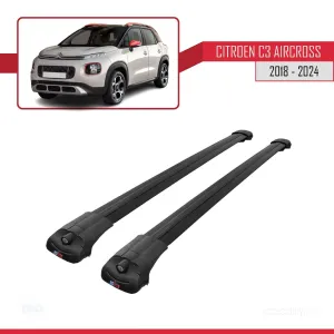 Citroen C3 Aircross 2018 ve Sonrası ile uyumlu ACE-1 Ara Atkı Tavan Barı SİYAH thumb 3