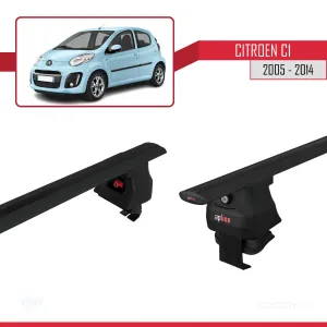 Citroen C1 2005-2014 Arası ile uyumlu ACE-4 Ara Atkı Tavan Barı SİYAH - Görsel 5