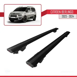 Citroen Berlingo 2023 ve Sonrası ile uyumlu HOOK Model Anahtar Kilitli Ara Atkı Tavan Barı SİYAH thumb 4