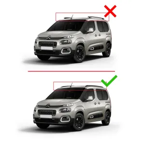Citroen Berlingo 2023 ve Sonrası ile uyumlu HOOK Model Anahtar Kilitli Ara Atkı Tavan Barı GRİ thumb 2