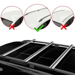 Citroen Berlingo 2019-2022 Arası ile uyumlu Basic Model Ara Atkı Tavan Barı GRİ 3 ADET thumb 2