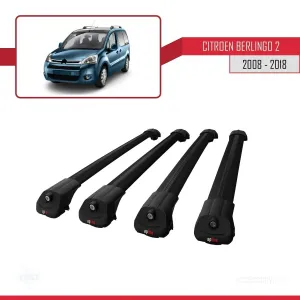 Citroen Berlingo 2008-2018 Arası ile uyumlu ACE-1 Ara Atkı Tavan Barı SİYAH 4 ADET BAR thumb 4