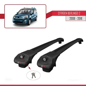 Citroen Berlingo 2008-2018 Arası ile uyumlu ACE-1 Ara Atkı Tavan Barı SİYAH - Görsel 5