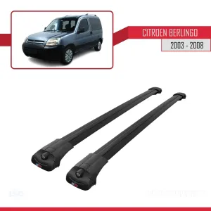 Citroen Berlingo 2003-2008 Arası ile uyumlu ACE-1 Ara Atkı Tavan Barı SİYAH - Görsel 3