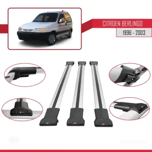 Citroen Berlingo 1996-2003 Arası ile uyumlu FLY Model Ara Atkı Tavan Barı GRİ 3 ADET BAR thumb 5