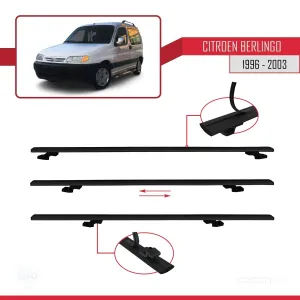 Citroen Berlingo 1996-2003 Arası ile uyumlu Basic Model Ara Atkı Tavan Barı SİYAH 3 ADET - Görsel 5