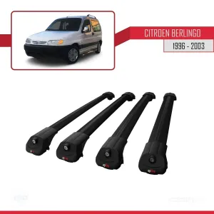 Citroen Berlingo 1996-2003 Arası ile uyumlu ACE-1 Ara Atkı Tavan Barı SİYAH 4 ADET BAR thumb 4