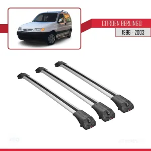Citroen Berlingo 1996-2003 Arası ile uyumlu ACE-1 Ara Atkı Tavan Barı GRİ 3 ADET BAR thumb 3