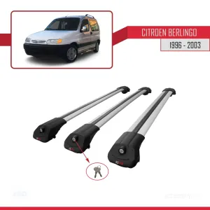 Citroen Berlingo 1996-2003 Arası ile uyumlu ACE-1 Ara Atkı Tavan Barı GRİ 3 ADET BAR thumb 4