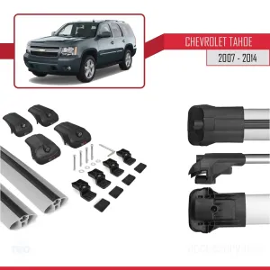 Chevrolet Tahoe GMT900 2007-2014 ACE-1 Ara Atkı Tavan Barı GRİ - Görsel 5