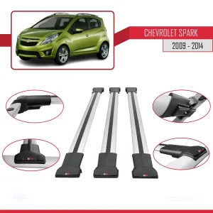 Chevrolet Spark 2009-2014 Arası ile Uyumlu FLY Model Ara Atkı Tavan Barı GRİ 3 ADET BAR - Görsel 5